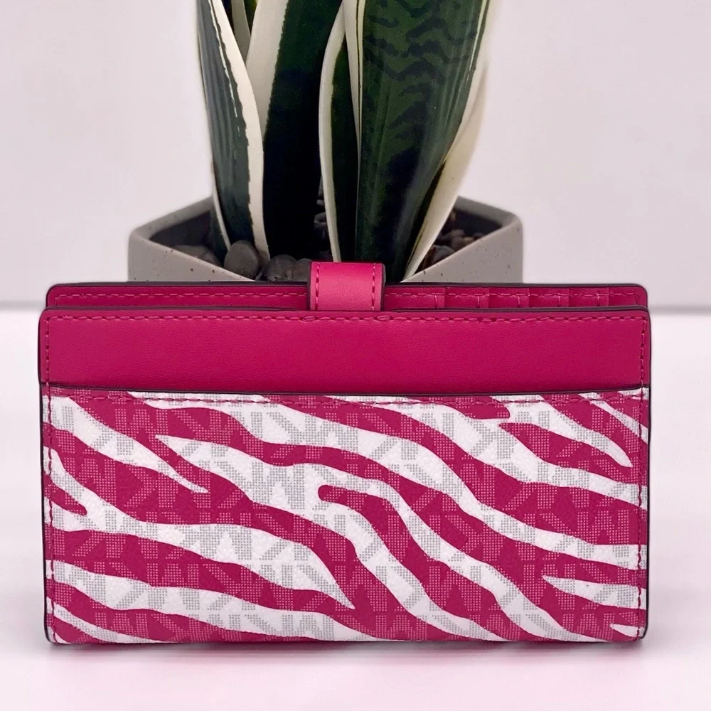 Michael Kors Greenwich Medium Signature Logo Wallet Dragonfruit Multi